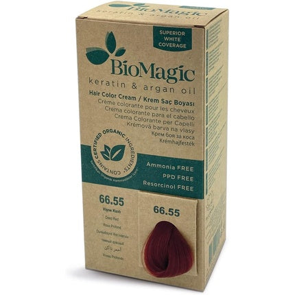 Vopsea de păr, BioMagic, 66.55, roșu intens