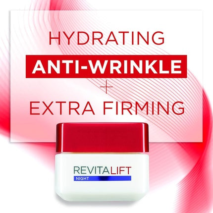 Cremă de noapte, L'Oréal Paris, Revitalift, alb-roșu, 50ml