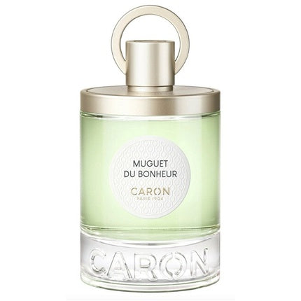 Parfum Caron Muguet Du Bonheur, EDT, sticlă rotundă, lichid verde, capac auriu