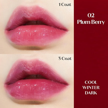 Etude House Dear Darling Oil Tint Plum Berry, Gel de buze cu ulei, finisaj lucios