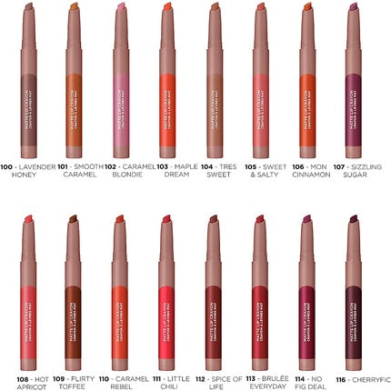 Ruj mat, L'Oréal, Infallible Very Matte Lip Crayon, rezistent la transfer, 1.3g