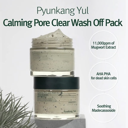Pyunkang Yul Calming Pore Clear Wash Off Mask, 100ml, verde