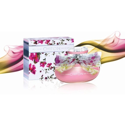 Perfum Chifon Emper Pour Femme, 100ml, roz cu fundă florală