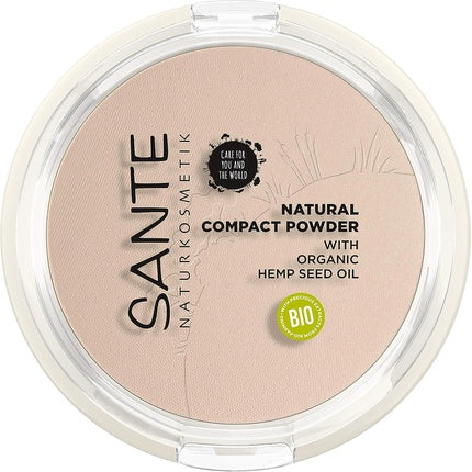 Pudră compactă, Sante Naturkosmetik, 01 Cool Ivory, 9g
