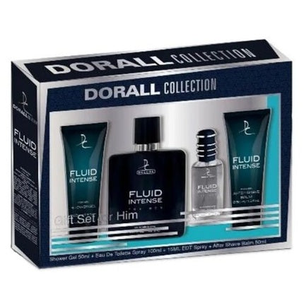 Set Parfum, Dorall Collection, Fluid Intense, negru/albastru