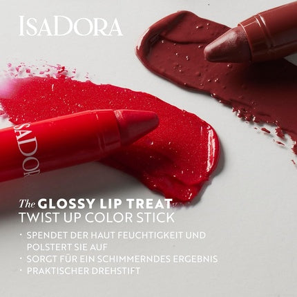 Ruj Isadora The Glossy Lip Treat Twist Up Color Stick Clear Nude 00