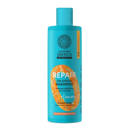 Șampon Reparare Oblepikha, Natura Siberica Professional, pentru păr uscat și deteriorat, cu keratină, 400ml