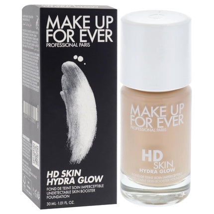 Fond de ten Make Up For Ever HD Skin Hydra Glow Warm Nude, 30 ml