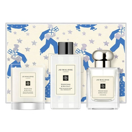 Set Parfum Jo Malone London Wood Sage & Sea Salt, 3 bucăți (Eau de Cologne, Body & Hair Wash, Body Lotion)