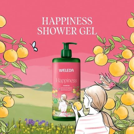 Gel de duș Weleda Happiness cu Grapefruit, 750ml