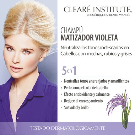 Șampon Clearé Institute Violet, neutralizează tonurile nedorite, 400ml