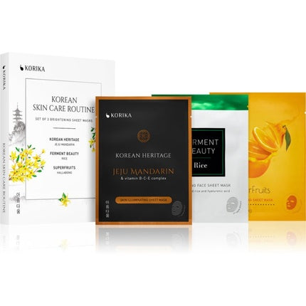Set de 3 măști faciale Korika - Korean Skin Care Routine