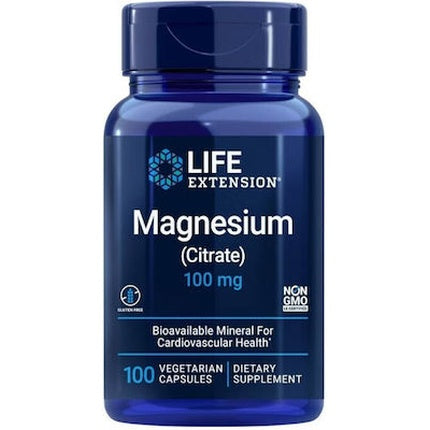 Supliment Nutritiv Life Extension Magnesium Citrate 100mg, 100 Capsule Vegetariene