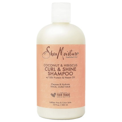 Șampon Shea Moisture Curl & Shine, cocos și hibiscus, 384 ml