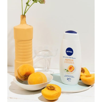 Gel de duș, NIVEA, caise și ulei de sâmburi, 500ml