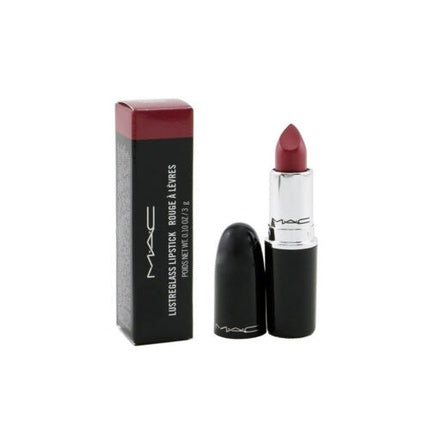 Ruj MAC Lustreglass Lipstick #548 Beam There Done That, 3g, Culoare Roșu Vișiniu