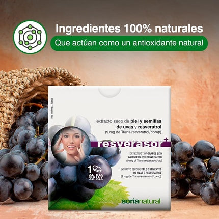 Tablete Soria Natural Resverasor Plus, 28 buc