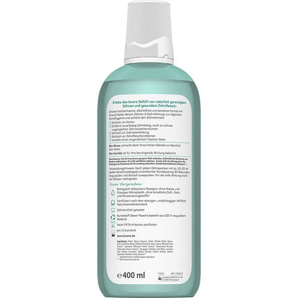 Lavera Sensitive & Repair, Spălatură gură cu fluor și mentă organică, 400 ml