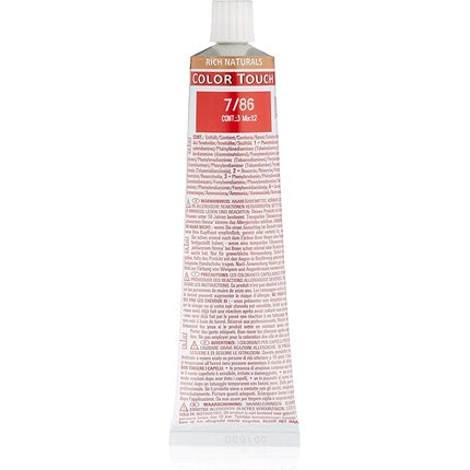 Vopsea de păr Wella Color Touch Rich Naturals 7/86, fără amoniac, 60ml
