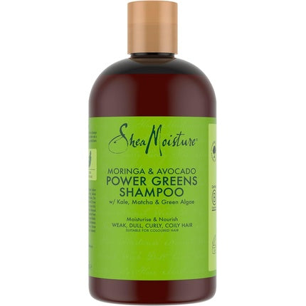 Șampon SheaMoisture Moringa & Avocado Power Greens, 384ml