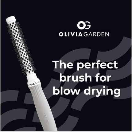 Perie Păr Olivia Garden Expert Blowout Shine Alb și Gri 20mm
