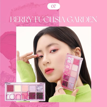 Paletă de farduri pentru ochi Rom&Nd Better Than Palette 07 Berry Fuchsia Garden