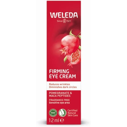 Crema de ochi Weleda, Organic Firming Eye Care cu Pomegranate și Maca Peptides, 12 ml