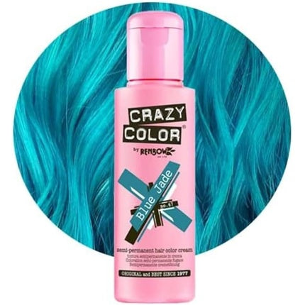 Vopsea de păr, Crazy Color, Blue Jade, semi-permanentă