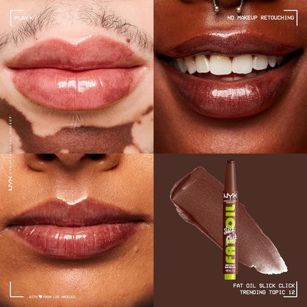 Balsam de buze NYX Slick Click, maro