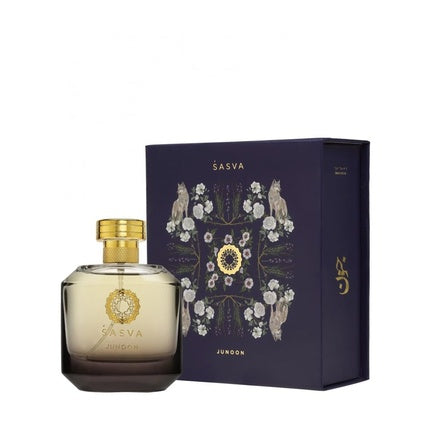Sasva Junoon Edp, Parfum pentru femei, 100ml, ambalaj albastru cu motive florale