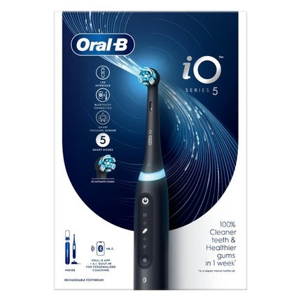 Oral-B io Series 5 Perie Electrică Dentală, Neagră, cu Husă de Călătorie