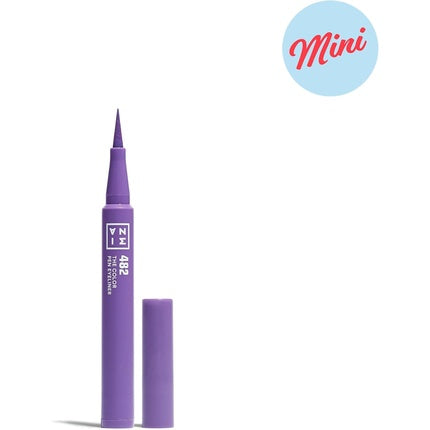 3ina Makeup The Color Pen Eyeliner, 482 Purple Liquid Eyeliner 14h Longwear Travel Size Matte Liner Sensitive Eyes