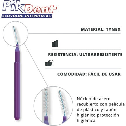 Periuțe Interdentale PikDent, Tapered, Culoare Verde, Dimensiune 1.0mm - Pachet de 10