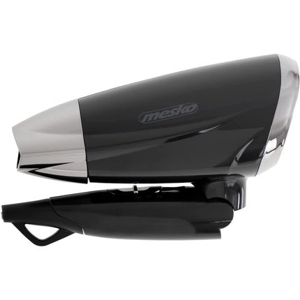 Uscător de păr, Mesko, MS 2264, Negru cu accesorii cromate