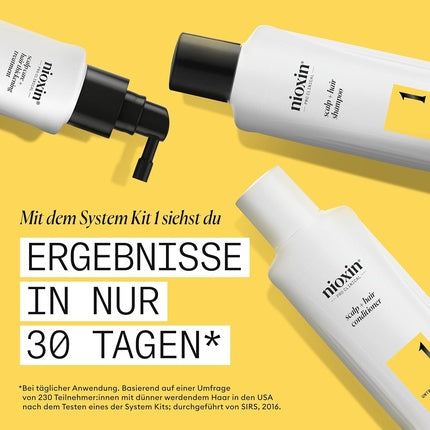 Ser tratament păr, Nioxin, Scalp + Hair System 1, alb, 100 ml