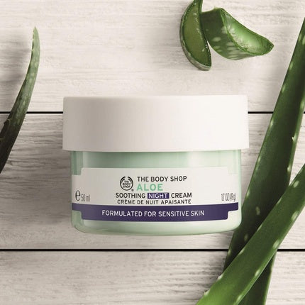 Cremă de noapte, The Body Shop, Aloe, 50ml alb