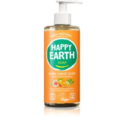 Săpun lichid de mâini Happy Earth Rose Petitgrain - 300 ml