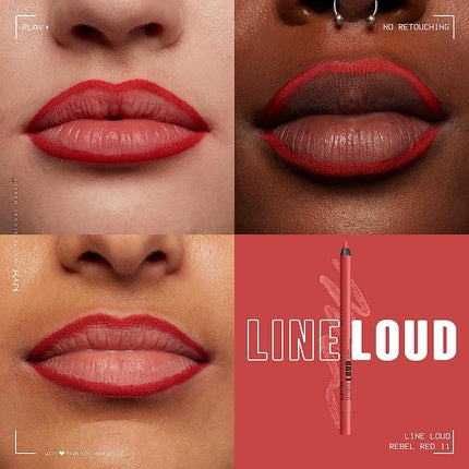 Creion contur buze, NYX, Line Loud, roșu rebel