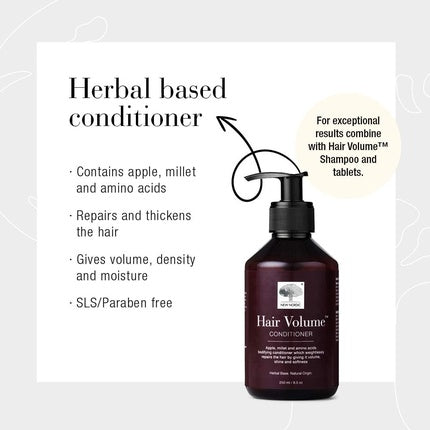 Balsam păr New Nordic Hair Volume 250 ml maroniu