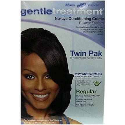 Relaxer Conditioning Creme, Johnson & Johnson, Gentle Treatment, Regular, Twin Pack, 464 g