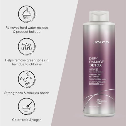 Șampon Joico Defy Damage Detox - 957 ml, pentru păr deteriorat