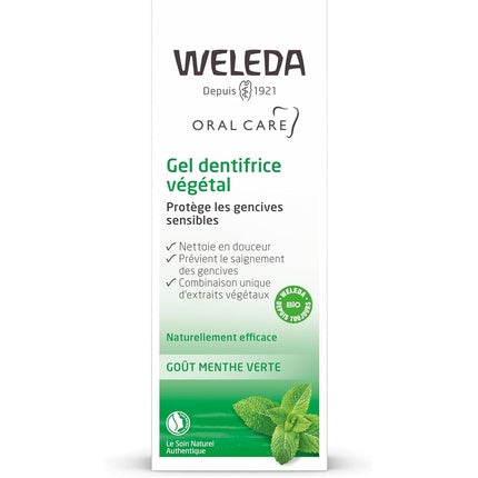 Gel dentifrice Weleda, Vegetable Toothpaste Gel, mentă verde, 75ml