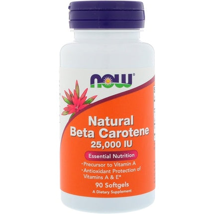 Supliment alimentar NOW Beta Carotene, 25.000 IU, 90 capsule