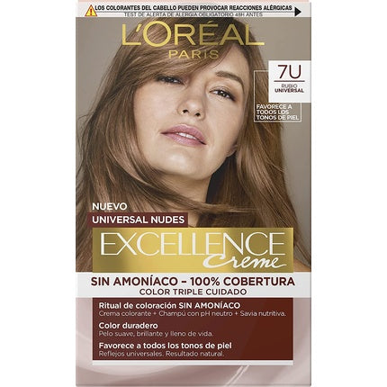 Vopsea de păr, L'Oréal Paris, Excellence Creme 7U Blond