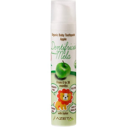 Pastă de dinți organică pentru bebeluși AZETABio cu aromă de măr, 50ml