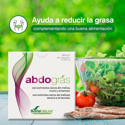 Tablete de reducere a grăsimii abdominale, Soria Natural, ABDOGRAS, 28 comprimate