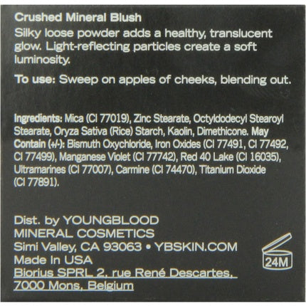 Youngblood Crushed Mineral Blush, Negru, 42 g