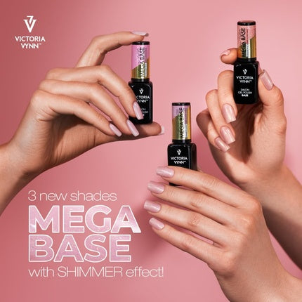 Gel UV, Victoria Vynn, Hardi Mega Base, piersica shimmer, 8ml