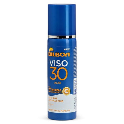 Spray protecție solară față, Bilboa, SPF 30, albastru