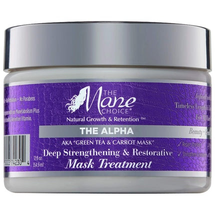 The Mane Choice Alpha Green Tea & Carrot Mask Tratament, 340 g, Violet